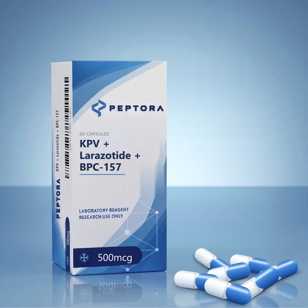 KPV + Larazotide + BPC-157 capsules research peptide